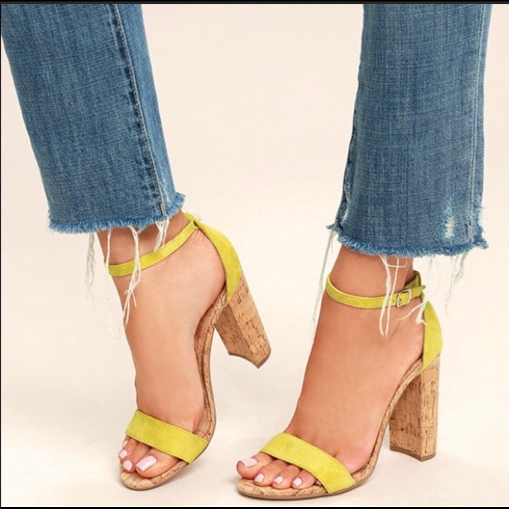 Steve Madden Carson Yellow Suede Heel
